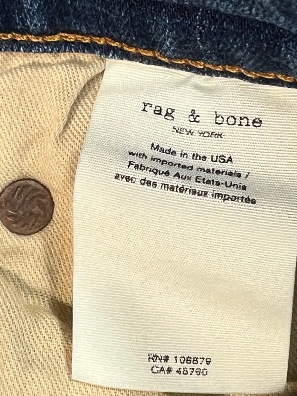 Rag and Bone Cate Skinny Blue Jeans Raw Hem Medium Wash Womens Size 31 Designer - Picture 10 of 12